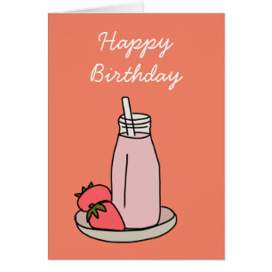 Süßer Erdbeermilch niedlich rosa