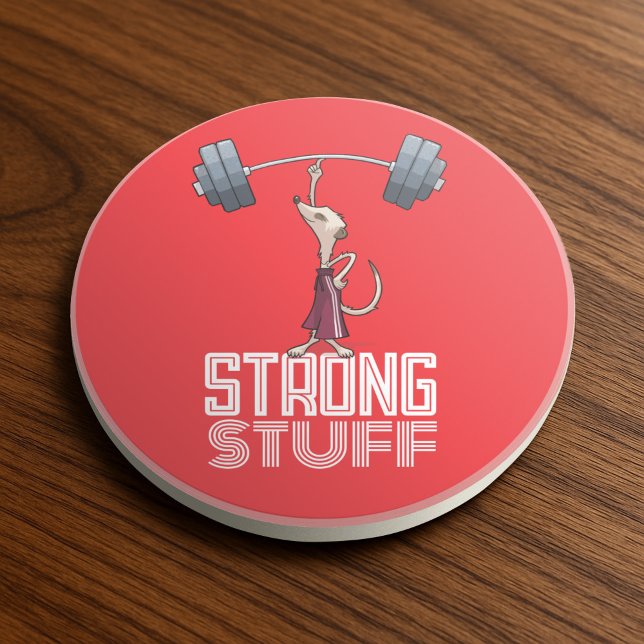 Süßer Erdmännchen Strong Stuff Gewichtheben Cartoo Getränkeuntersetzer (Von Creator hochgeladen)
