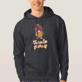 Süßer Erntedank-Gnom mit Herbstblatt Hoodie