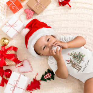 Süßer Esel erstes Weihnachten, individuell Baby T-shirt