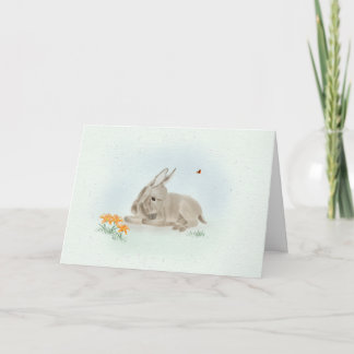 Süßer Esel und Wildblumen 7x5 Grußkarte  Ankündigung