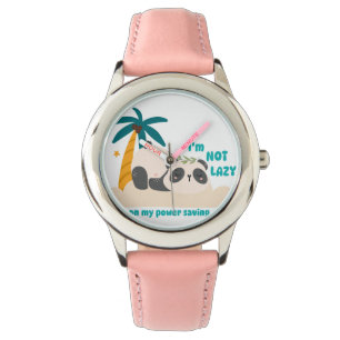Süßer fauler Panda Armbanduhr