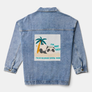 Süßer fauler Panda Jeansjacke