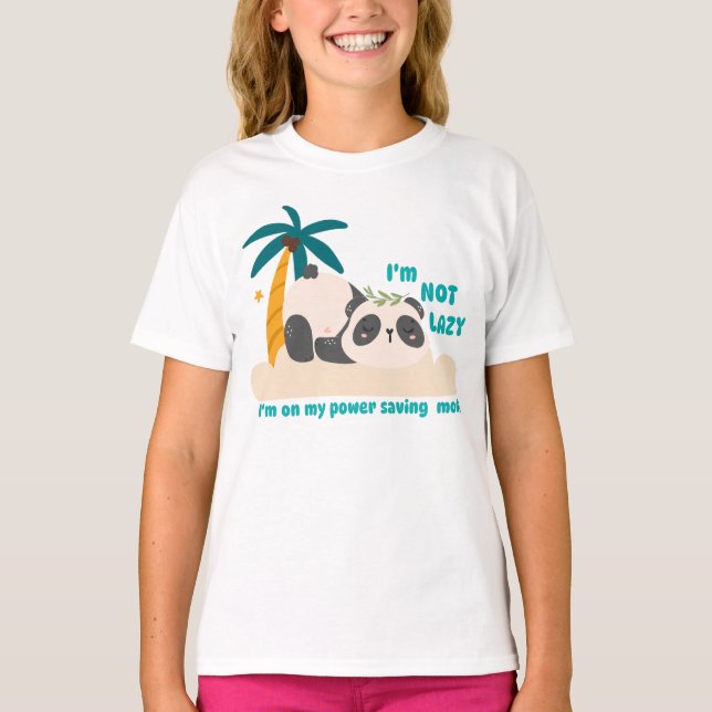 Süßer fauler Panda T-Shirt (Vorderseite)