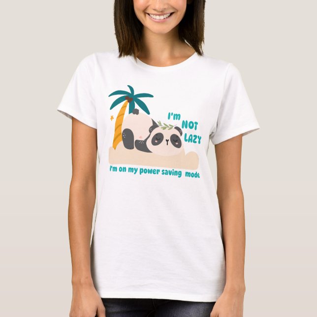Süßer fauler Panda T-Shirt (Vorderseite)