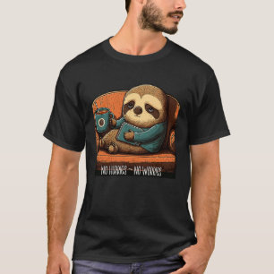 Süßer Faultier Kaffee Faules Faultier Keine Eile T-Shirt