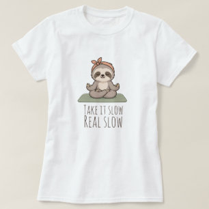 Süßer Faultier Lustige Yoga-Meditation T-Shirt