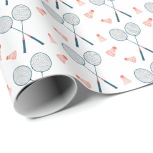 Süßer Federballschläger Federball Retro Geschenkpapier
