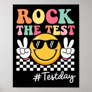 Süßer Fels Der Retro-Lächeln-Lehrer-Kinder-Test Poster