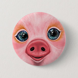 Süßer Ferkel-Knopf Button
