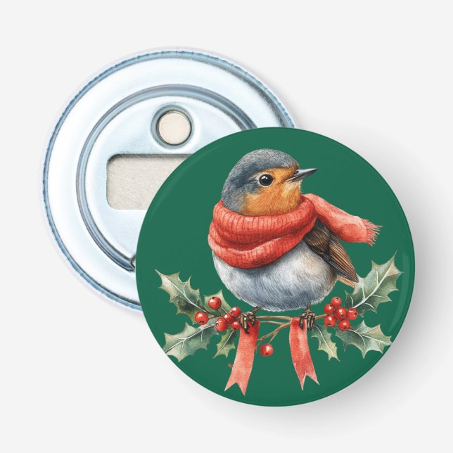 Süßer Festvogel Flaschenöffner (Vorderseite)