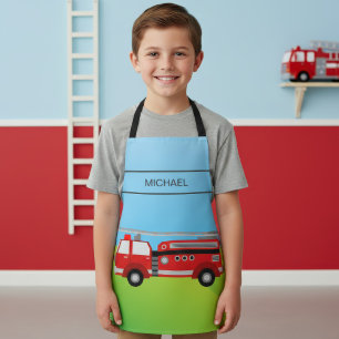 Süßer Feuerwehrwagen Feuerwehrmann Kinder Schürze