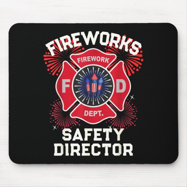 Süßer Feuerwerkssicherheitsdirektor Boom Squad Mousepad (Vorne)
