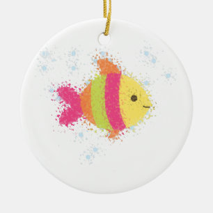 Süßer Fisch Cartoon Keramik Ornament