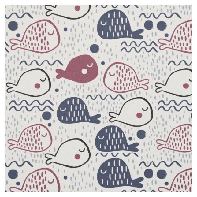 Süßer Fisch Musterstoff Stoff (Muster)