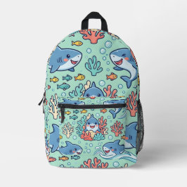 Süßer Fisch Ozean Rucksack – Pastell-Muster