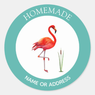 Süßer Flamingo Selbstgemachter Klassischer Rund St Runder Aufkleber