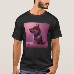 Süßer flauschiger Hund Shiba Inu Husky Schäferhund T-Shirt