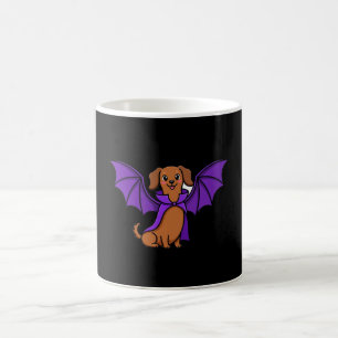 Süßer Fledermaus-Dachshund-Halloween-Becher Kaffeetasse