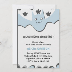 Süßer Fledermaus-Junge Little Boo Halloween-Baby-P Einladung