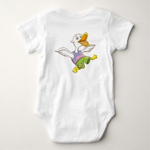 Süßer fliegender Enten-Baby-Bodysuit Lustiges Ti Baby Strampler