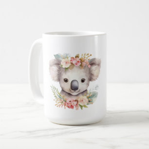 Süßer floraler Koala-Bär  Kaffeetasse
