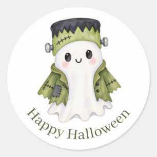 Süßer Frankenstein-Geist Kinder Gruselig Hallowe Runder Aufkleber