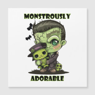 Süßer Frankenstein-Monster mit Plüsch Magnetkarte