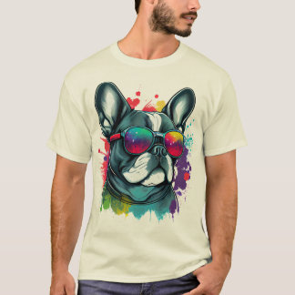 Süßer Franzose Hund T-Shirt