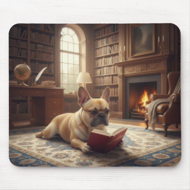 Süßer Französische Bulldogge Mousepad (Vorne)