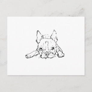 Süßer Französische Bulldogge, Personalisierte Post Postkarte