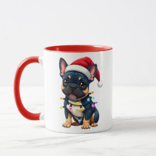 Süßer Französische Bulldogge Weihnachten Santa Hau Tasse