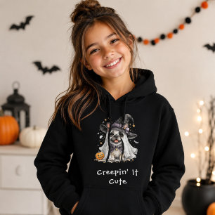 Süßer französischer Bulldogge Halloween-Hexe schle Hoodie