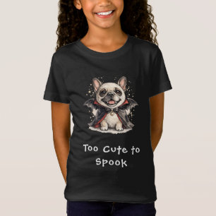 Süßer französischer Bulldogge Halloween Vampir Fle T-Shirt