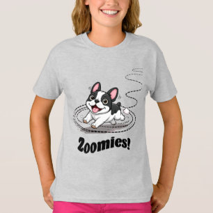 Süßer Französischer Bulldogge Lustige Zoomies Mädc T-Shirt