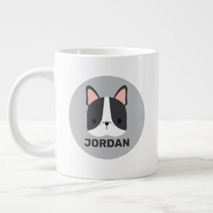 Süßer Französischer Bulldogge mit personalisiertem Jumbo-Tasse