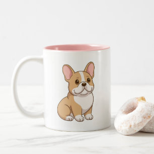 Süßer Französischer Bulldogge Zweifarbige Tasse