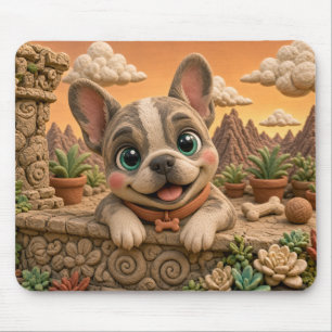 Süßer Französischer Bulldoggen-Welpe, Baby-Hund Mousepad
