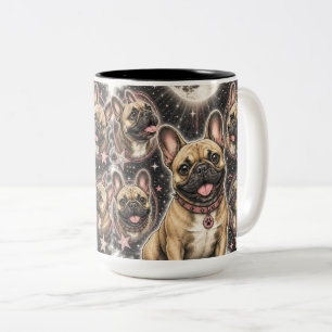 Süßer Französischer Hundeliebhaber Himmelszelt Zweifarbige Tasse