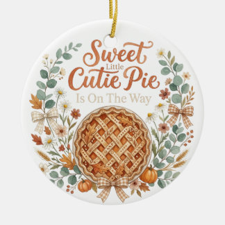 Süßer Fratz Kürbiskuchen Baby Ankündigung Keramik Ornament