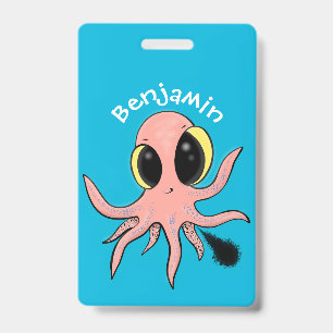 Süßer, frecher Baby-Oktopus-Cartoon Ausweis