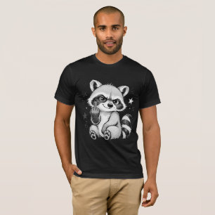 Süßer frecher Waschbär mit Haltung T-Shirt