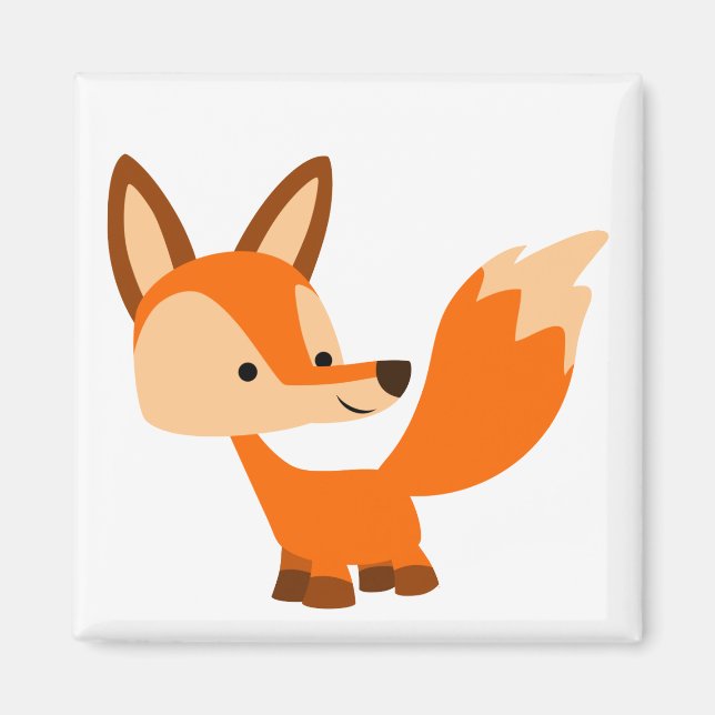 Süßer freundlicher Cartoon-Fuchs-Magnet Magnet (Vorne)