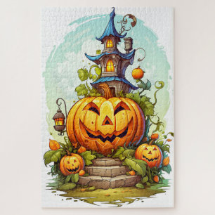 Süßer Froher Halloween-Kürbis Puzzle