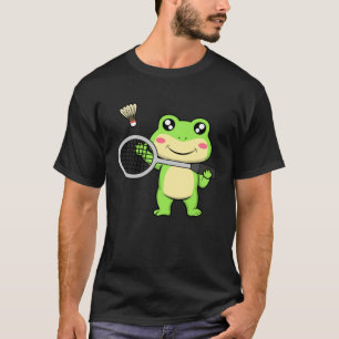 Süßer Frosch Badminton Hobby Sport Federball T-Shirt