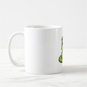 Süßer Frosch-Blumenkronen-Kawaii-Teich-Sticker-Art Kaffeetasse