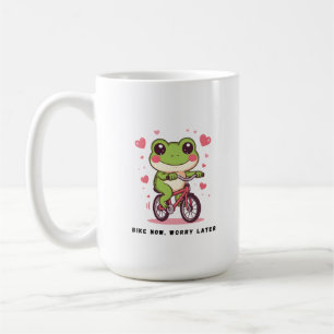 Süßer Frosch fährt Fahrrad Lustiges Froschliebha Kaffeetasse