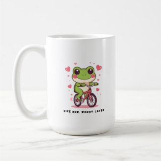 Süßer Frosch fährt Fahrrad | Lustiges Froschliebha Kaffeetasse