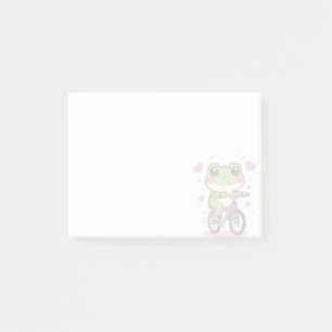 Süßer Frosch fährt Fahrrad Lustiges Froschliebha Post-it Klebezettel