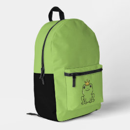 Süßer Frosch Königin lustige grüne Handyhülle Bedruckter Rucksack